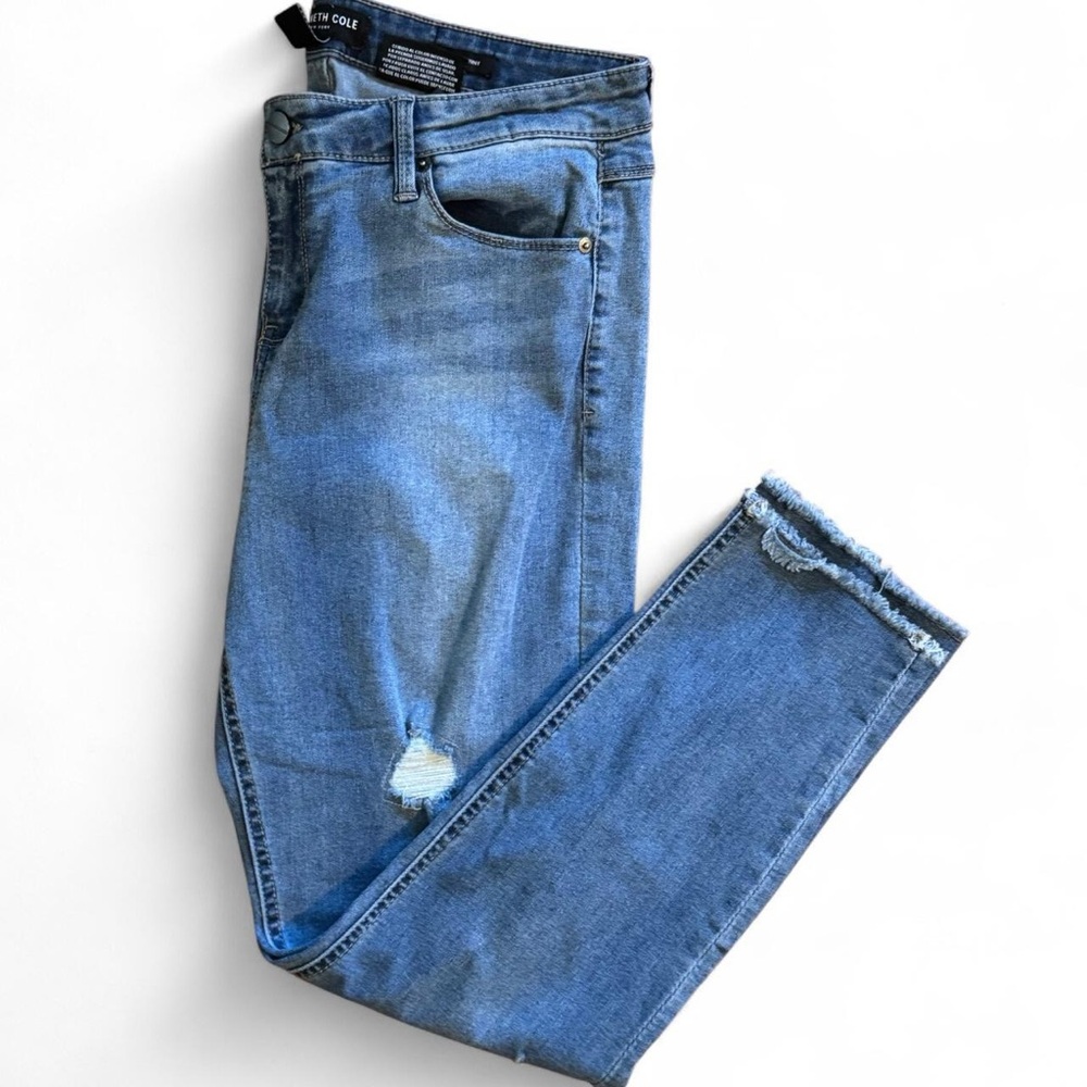 Kenneth Cole Light Blue Women's Jess Skinny Jeans 12 EUC LN - Picture 2 of 4